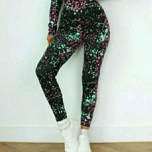 black neon spec leggings from Missguided×playboy